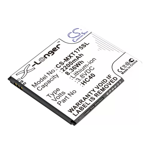 Motorola HC40 helyettesítő mobiltelefon akkumulátor (Li-Ion, 2200mAh / 8.36Wh, 3.8V) - Utángyártott