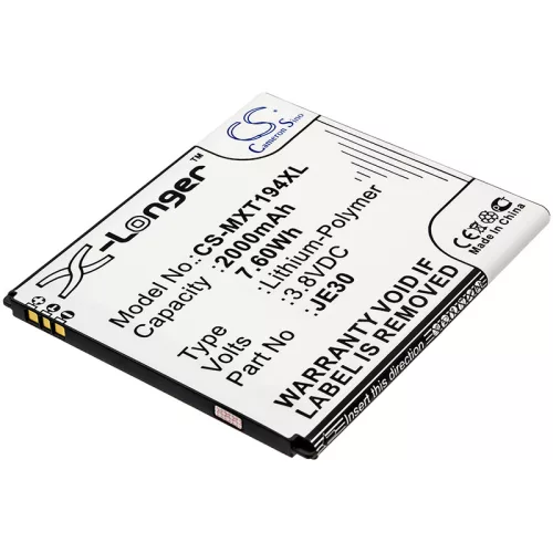 Motorola JE30 helyettesítő mobiltelefon akkumulátor (Li-Polymer, 2000mAh / 7.6Wh, 3.8V) - Utángyártott