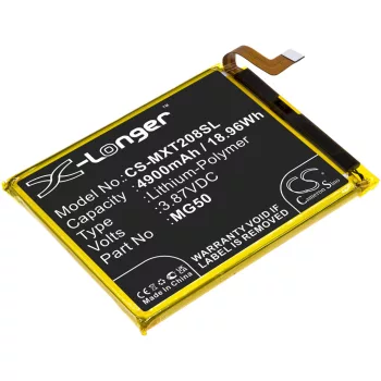   Motorola MG50 helyettesítő mobiltelefon akkumulátor (Li-Polymer, 4900mAh / 18.96Wh, 3.87V) - Utángyártott