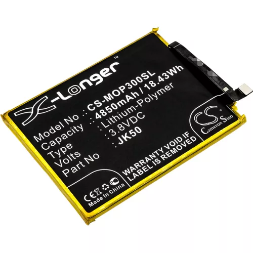 Motorola JK50 helyettesítő mobiltelefon akkumulátor (Li-Polymer, 4850mAh / 18.43Wh, 3.8V) - Utángyártott