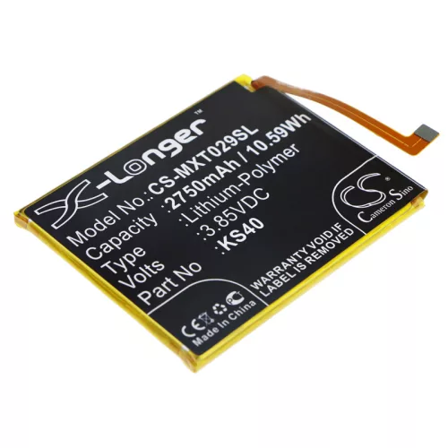 Motorola KS40 helyettesítő mobiltelefon akkumulátor (Li-Polymer, 2750mAh / 10.59Wh, 3.85V) - Utángyártott