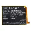 Motorola KS40 helyettesítő mobiltelefon akkumulátor (Li-Polymer, 2750mAh / 10.59Wh, 3.85V) - Utángyártott