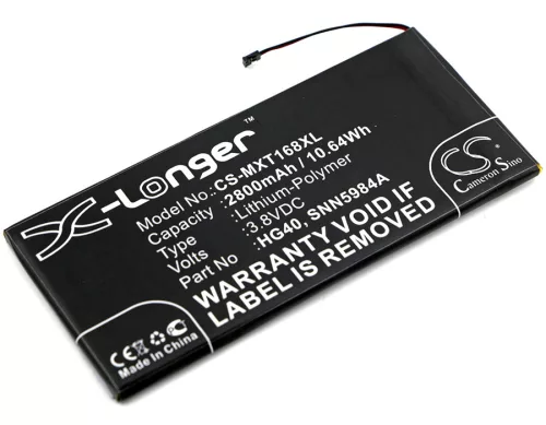 Motorola HG40 helyettesítő mobiltelefon akkumulátor (Li-Polymer, 2800mAh / 10.64Wh, 3.8V) - Utángyártott