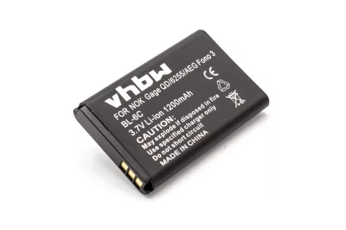 Nokia BL-6C helyettesítő mobiltelefon akkumulátor (Li-Ion, 1200mAh / 3.33Wh, 3.7V) - Utángyártott