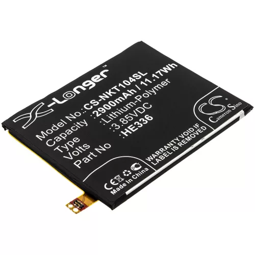 Nokia HE321 helyettesítő mobiltelefon akkumulátor (Li-Polymer, 2900mAh / 11.17Wh, 3.85V) - Utángyártott