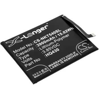   Nokia HQ430 helyettesítő mobiltelefon akkumulátor (Li-Polymer, 3900mAh / 15.02Wh, 3.85V) - Utángyártott
