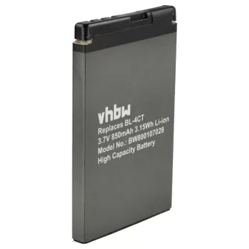   Nokia BL-4CT helyettesítő mobiltelefon akkumulátor (Li-Ion, 850mAh / 3.15Wh, 3.7V) - Utángyártott
