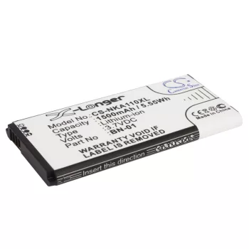   Nokia BN-01 helyettesítő mobiltelefon akkumulátor (Li-Ion, 1500mAh / 5.55Wh, 3.7V) - Utángyártott