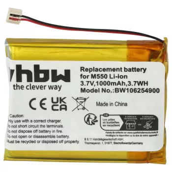   Palm / Handspring / Palmone Tungsten M550 készülékhez mobiltelefon akkumulátor (Li-Ion, 1000mAh / 3.7Wh, 3.7V) - Utángyártott