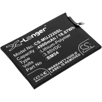   Redmi BM54 helyettesítő mobiltelefon akkumulátor (Li-Polymer, 4900mAh / 18.87Wh, 3.85V) - Utángyártott