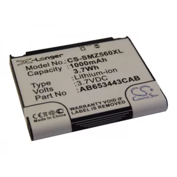   Samsung AB603443AA helyettesítő mobiltelefon akkumulátor (Li-Ion, 1000mAh / 3.7Wh, 3.7V) - Utángyártott