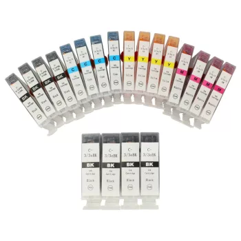   Canon BCI-6Y helyettesítő 20db tinta patron (Cián / Fekete / Magenta / Sárga) - Utángyártott