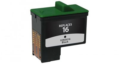 Lexmark 10N0016, 10N0217, 16, 17 helyettesítő tinta patron (Fekete) - Utángyártott