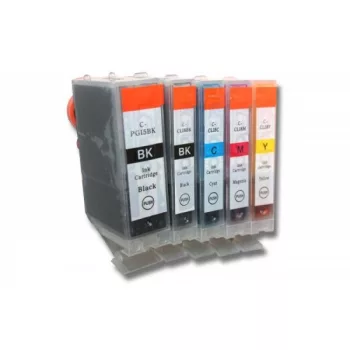   Canon CLI-8Y, PGI-5BK helyettesítő tinta patron (Cián / Fekete / Magenta / Sárga) - Utángyártott