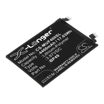   Poco BP49 helyettesítő mobiltelefon akkumulátor (Li-Polymer, 3.87V, 4400mAh / 17.03Wh) - Utángyártott