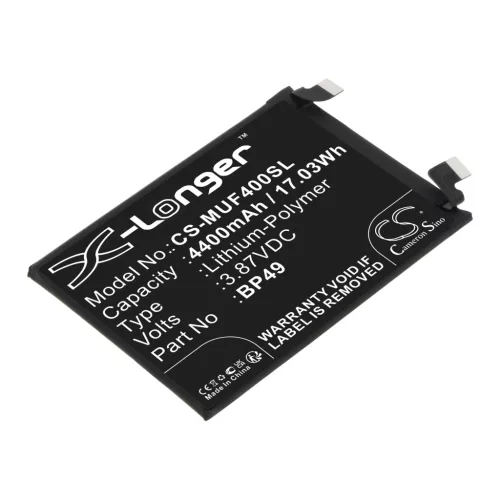 Poco BP49 helyettesítő mobiltelefon akkumulátor (Li-Polymer, 3.87V, 4400mAh / 17.03Wh) - Utángyártott