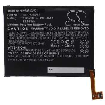   Umi 1ICP5/68/83 helyettesítő mobiltelefon akkumulátor (Li-Polymer, 3.85V, 3900mAh / 15.02Wh) - Utángyártott