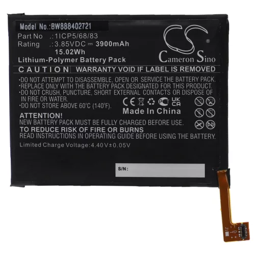 Umi 1ICP5/68/83 helyettesítő mobiltelefon akkumulátor (Li-Polymer, 3.85V, 3900mAh / 15.02Wh) - Utángyártott