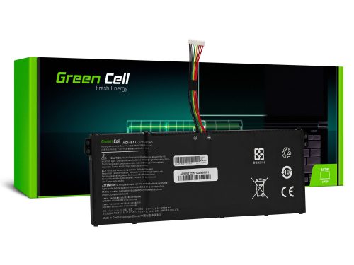 Acer AC14B13J, AC14B18J helyettesítő laptop akkumulátor (Li-Polymer, 11.4V, 3600mAh) - Utángyártott