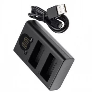   Panasonic Lumix DMC-GX8KBODY, FZ-2000 készülékekhez dupla töltőállomás (8.4V, 0.7 A) - Utángyártott