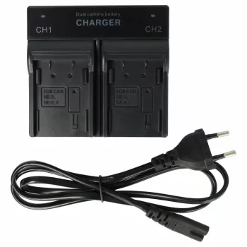  Canon Batteriegriff BG-E7 készülékhez dual töltő szett (8.4V, 0.9 A) - Utángyártott