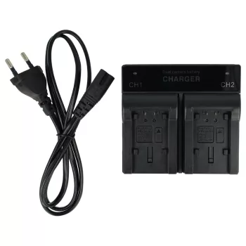   Panasonic VW-VBL090EK, VW-VBT190, VW-VBT380 készülékekhez dual töltő szett (8.4V, 0.9 A) - Utángyártott