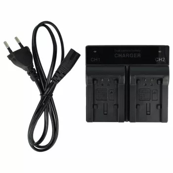   Panasonic VW-VBL090EK, VW-VBT190, VW-VBT380 készülékekhez dual töltő szett (8.4V, 0.9 A) - Utángyártott