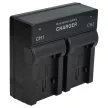 Panasonic VW-VBL090EK, VW-VBT190, VW-VBT380 készülékekhez dual töltő szett (8.4V, 0.9 A) - Utángyártott
