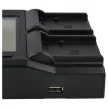 Sony AC-VQP10, BC-TRP akkumulátorokhoz dual töltő szett LCD kijelzővel (5V, 2.1 A) - Utángyártott