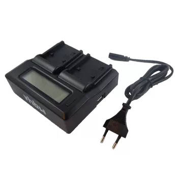   Sony Cybershot Smartshot ILCE-QX1 készülékhez dual töltő szett LCD kijelzővel (16.8V, 1.5 A) - Utángyártott