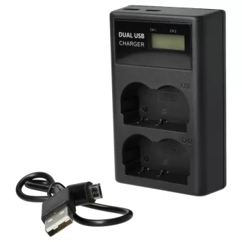   Canon PowerShot Pro 90 IS készülékhez dupla töltőállomás LCD kijelzővel (8.4V, 0.5 A) - Utángyártott
