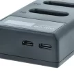 Sony BC-CSXB, BC-DCY akkumulátorokhoz dupla töltőállomás LCD kijelzővel (4.2V, 0.5 A) - Utángyártott