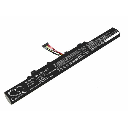 Asus A41N1702-1 helyettesítő laptop akkumulátor (Li-Ion, 14.4V, 2800mAh / 40.32Wh) - Utángyártott