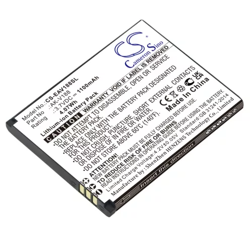 Emporia AK-V188 helyettesítő mobiltelefon akkumulátor (Li-Ion, 3.7V, 1100mAh / 4.07Wh) - Utángyártott