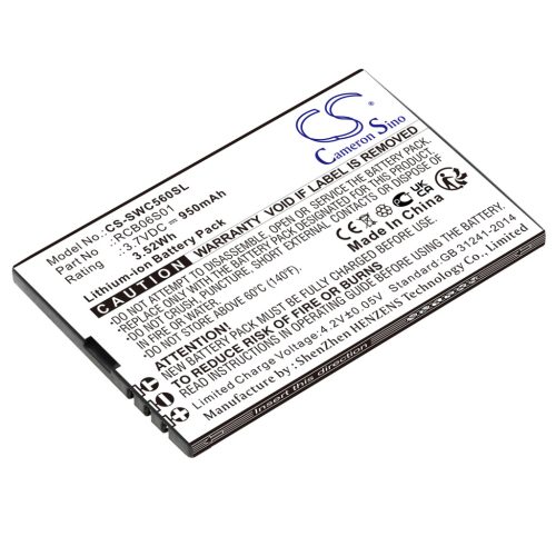 Swisstone RCB06S01 helyettesítő mobiltelefon akkumulátor (Li-Ion, 3.7V, 950mAh / 3.52Wh) - Utángyártott