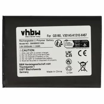   Gigaset V30145-K1310-X467 helyettesítő mobiltelefon akkumulátor (Li-Polymer, 3.8V, 3000mAh / 11.55Wh) - Utángyártott