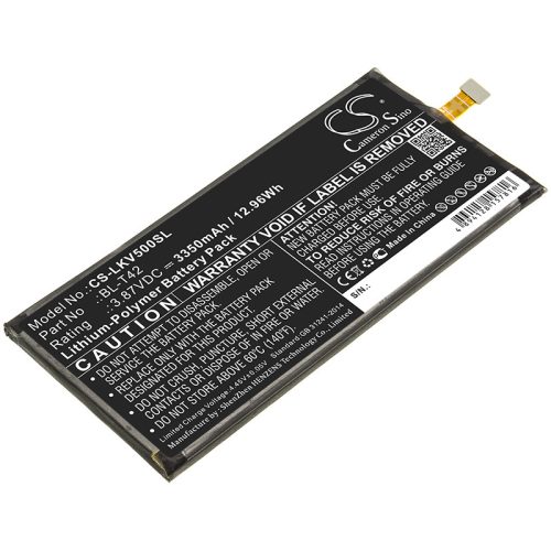 LG BL-T42 helyettesítő mobiltelefon akkumulátor (Li-Polymer, 3.87V, 3350mAh / 12.96Wh) - Utángyártott