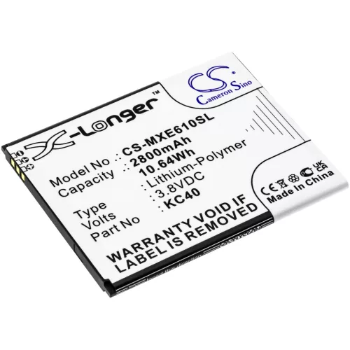 Motorola KC40 helyettesítő mobiltelefon akkumulátor (Li-Polymer, 3.8V, 2800mAh / 2800mAh) - Utángyártott