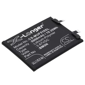   Xiaomi POCO F5 Pro 5G készülékhez mobiltelefon akkumulátor (Li-Polymer, 3.87V, 5000mAh / 19.35Wh) - Utángyártott