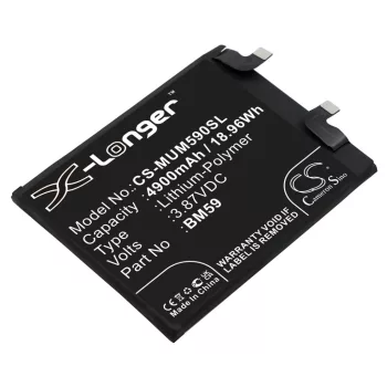   Xiaomi BM59 helyettesítő mobiltelefon akkumulátor (Li-Polymer, 3.87V, 4900mAh / 18.96Wh) - Utángyártott