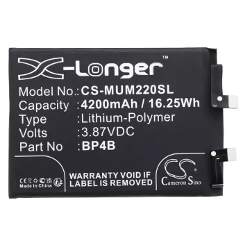   Xiaomi 2203129I készülékhez mobiltelefon akkumulátor (Li-Polymer, 3.87V, 4200mAh / 16.25Wh) - Utángyártott