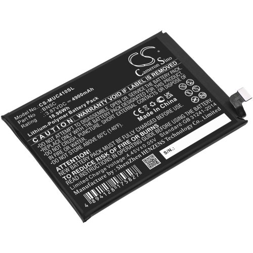 Xiaomi BN5C helyettesítő mobiltelefon akkumulátor (Li-Polymer, 3.87V, 4900mAh / 18.96Wh) - Utángyártott