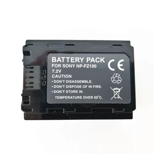 Sony NP-FZ100 helyettesítő fényképezőgép akkumulátor (Li-Polymer, 7.2V, 1600mAh / 11.52Wh) - Utángyártott