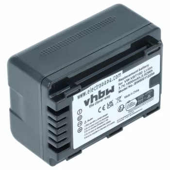   Panasonic VW-VBT190 helyettesítő fényképezőgép akkumulátor (Li-Ion, 3.6V, 1600mAh / 5.76Wh) - Utángyártott