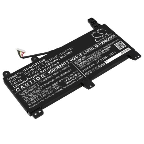 Asus CA436981G helyettesítő laptop akkumulátor (Li-Polymer, 15.4V, 4300mAh / 66.22Wh) - Utángyártott