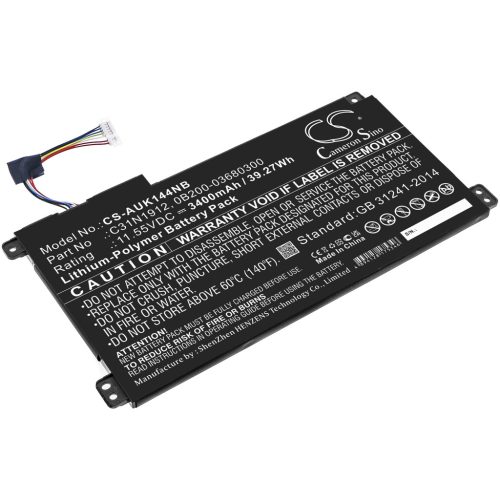 Asus C31N1912 helyettesítő laptop akkumulátor (Li-Polymer, 11.55V, 3400mAh / 39.27Wh) - Utángyártott