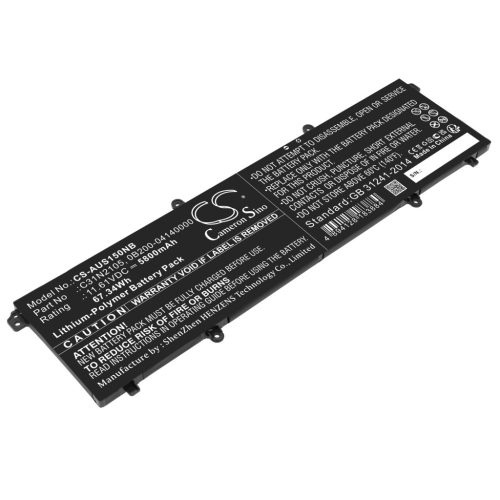 Asus C31N2105 helyettesítő laptop akkumulátor (Li-Polymer, 11.61V, 5800mAh / 67.34Wh) - Utángyártott