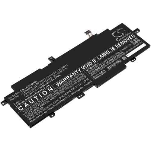 Lenovo SB10W51916 helyettesítő laptop akkumulátor (Li-Polymer, 15.36V, 3500mAh / 53.76Wh) - Utángyártott