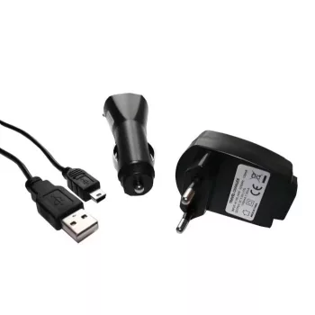   Medion GoPal S3857, X4345, X4545, X5535 készülékekhez töltő (5V, 1A, Fekete, USB) - Utángyártott