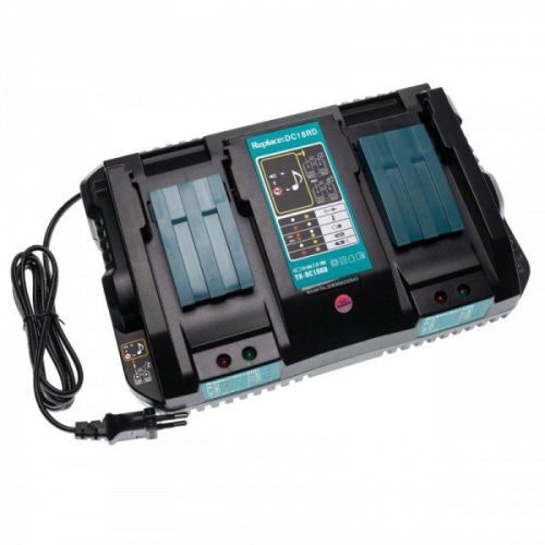 Makita DC18RD akkumulátorhoz szerszámgép dupla töltőállomás (Li-Ion, 240V, 120W) - Utángyártott